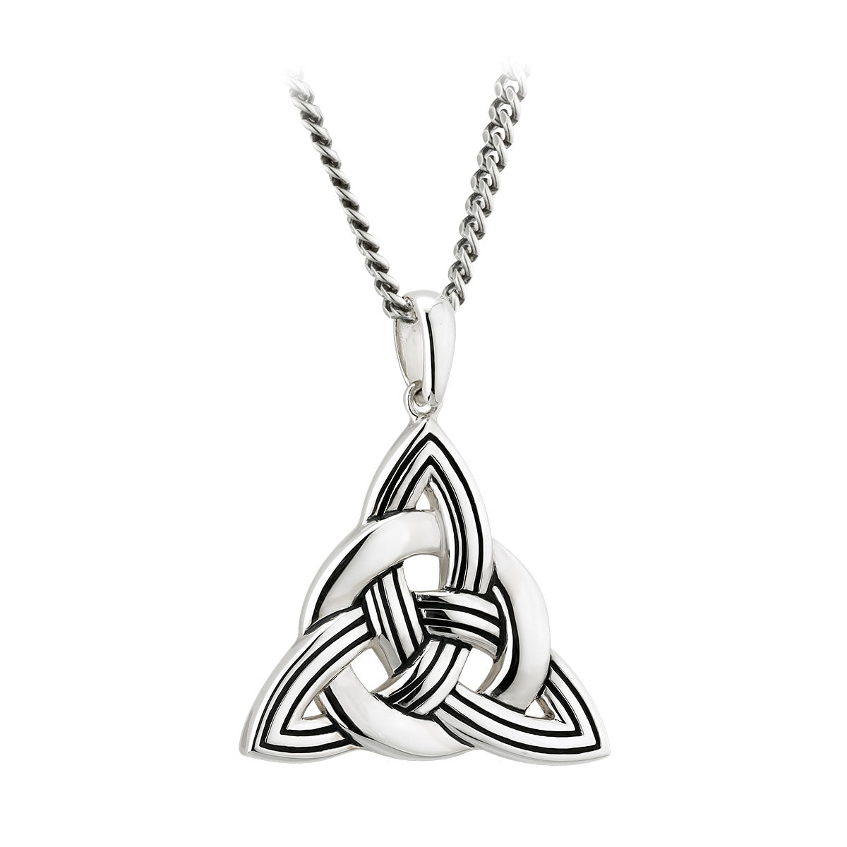 sterling silver mens heavy celtic knot pendant s46372 from Solvar