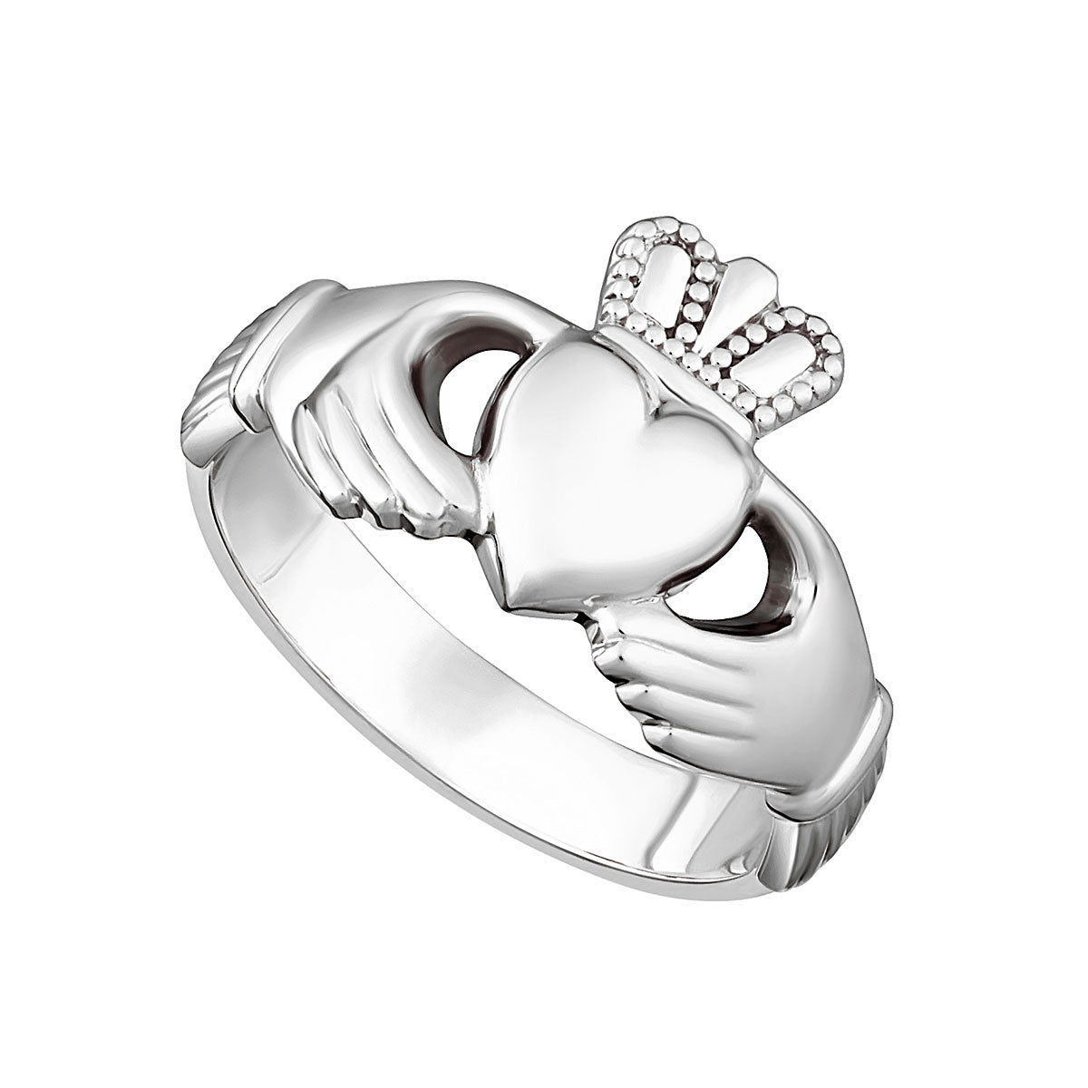 mens sterling silver heavy claddagh ring s2272 from Solvar