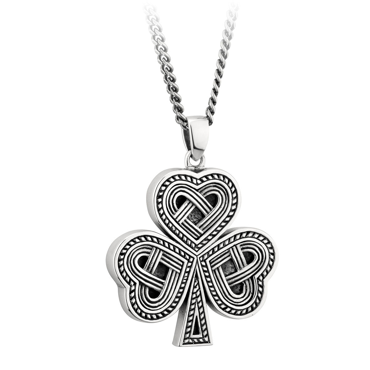 sterling silver celtic shamrock pendant s46451 from Solvar