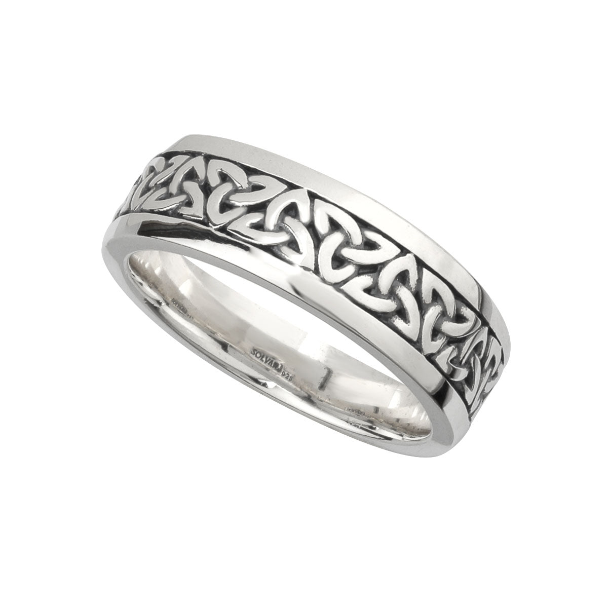 serling sterling silver trinity knot band ring for him s21012 from Solvar