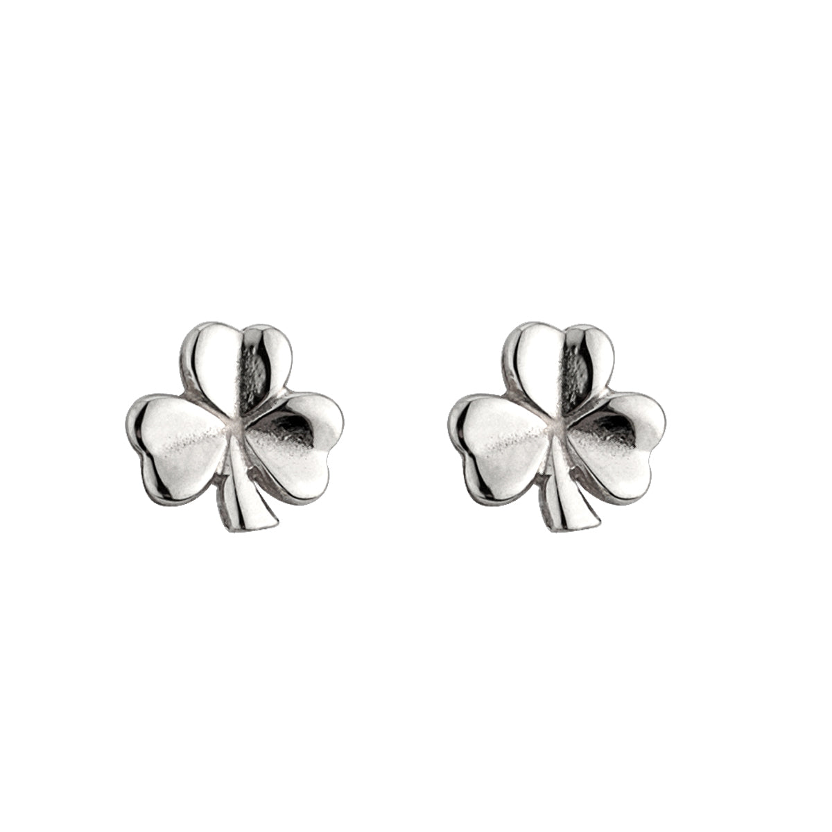 sterling silver shamrock stud earrings s3094 from Solvar