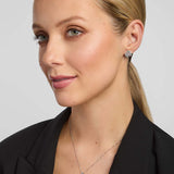 sterling silver shamrock jewellery set on a model