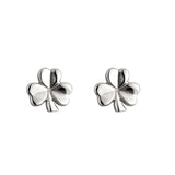 sterling silver shamrock stud earrings s3094 from Solvar