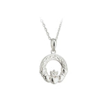 sterling silver celtic claddagh pendant s44965 from Solvar