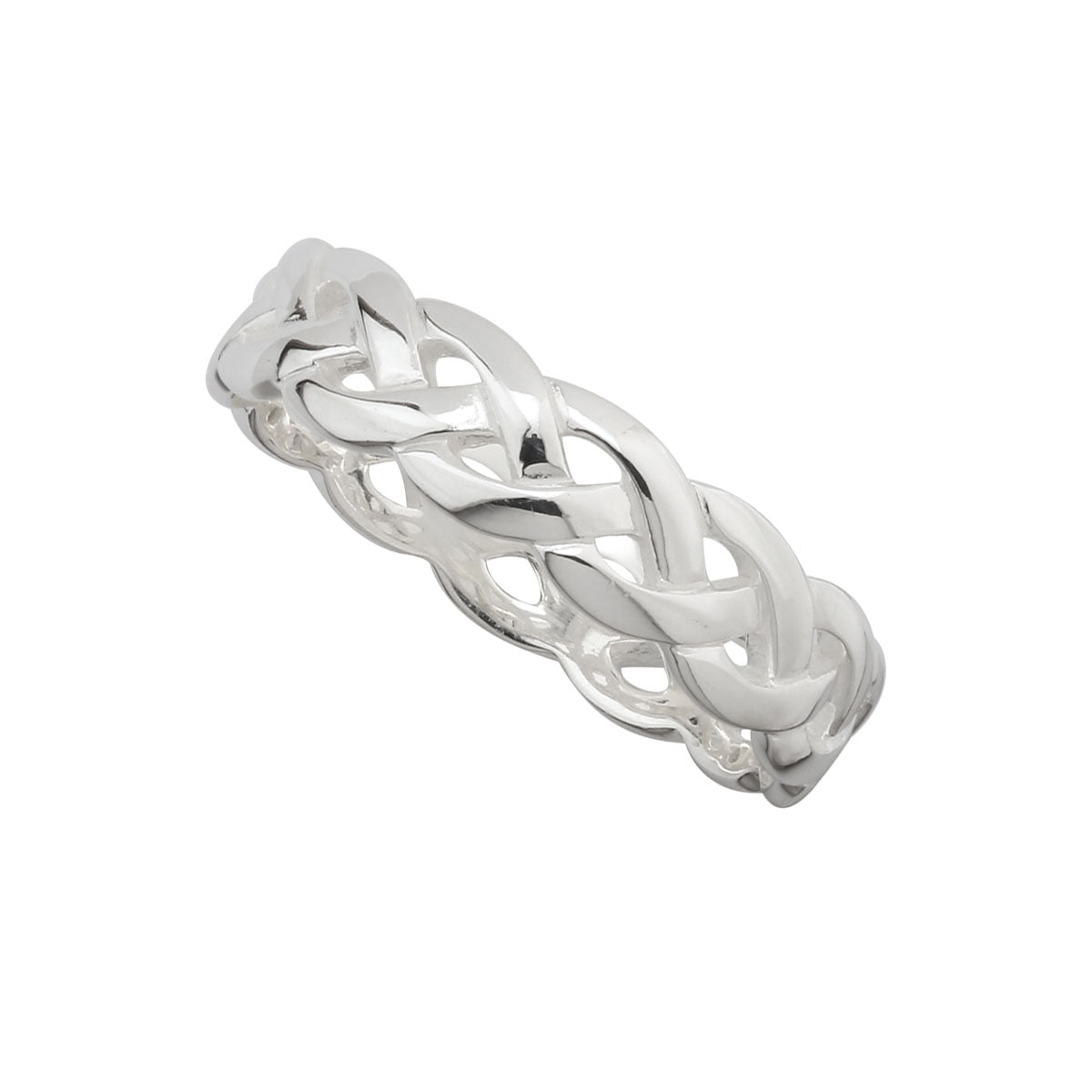 stock image of sterling silver celtic knot band ring s2994 from Solvar