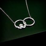 styled image of sterling silver claddagh circle necklet s46370 from Solvar