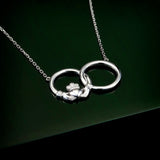 styled image of sterling silver claddagh circle necklet s46370 from Solvar