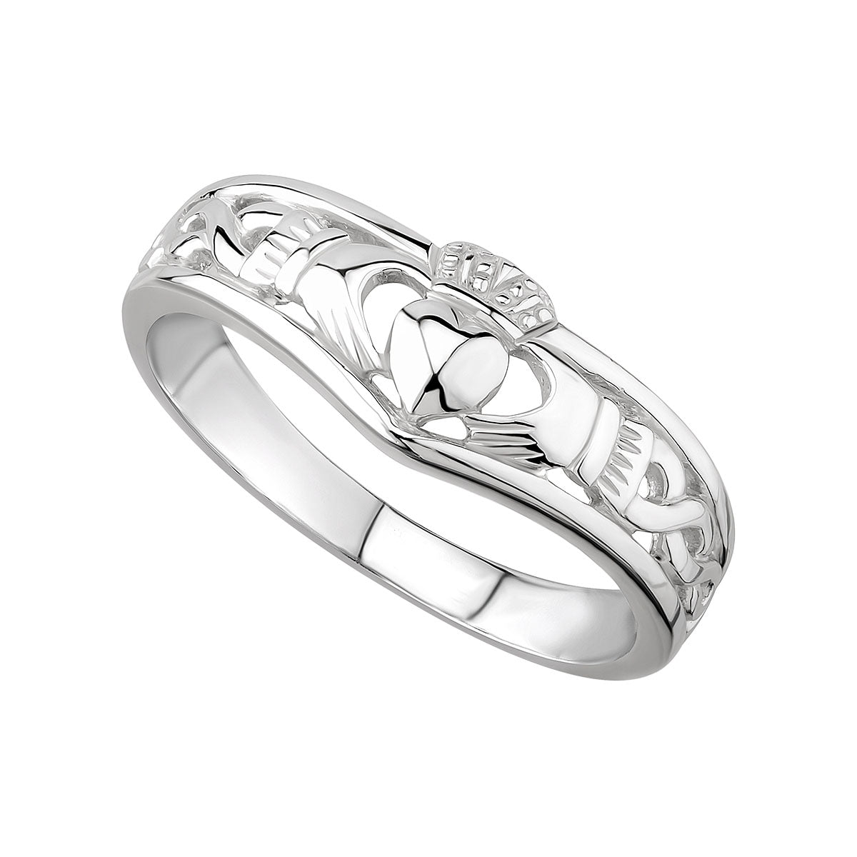 sterling silver claddagh wishbone ring s2595 from Solvar