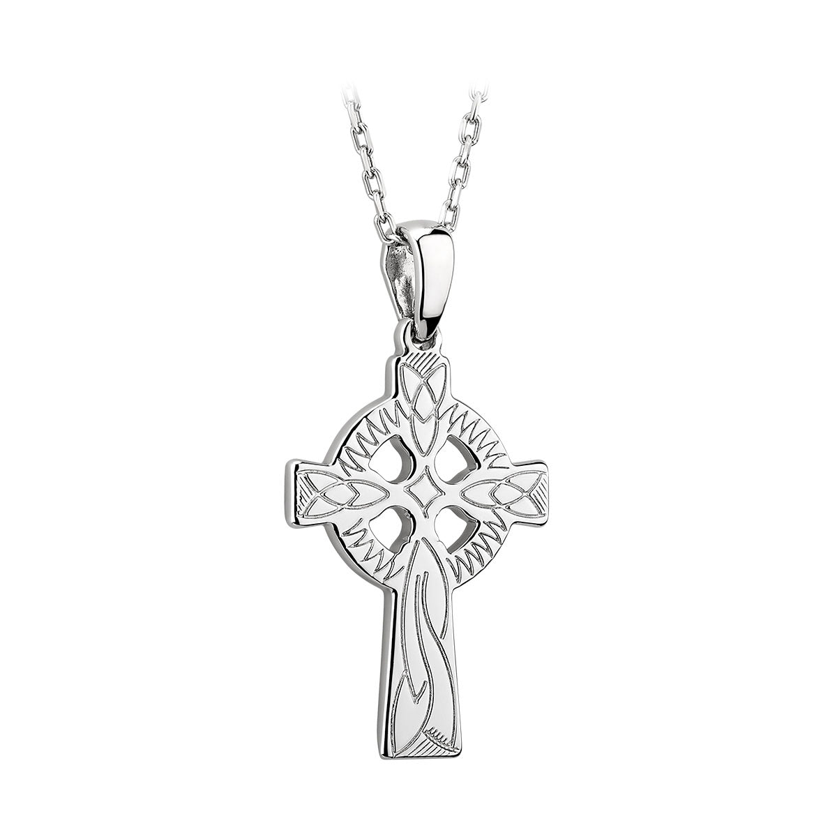 sterling silver engraved celtic cross pendant s4728 from Solvar