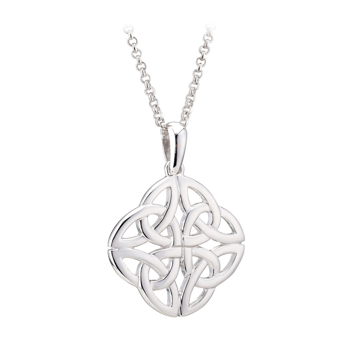 sterling silver four trinity knot pendant s44751 from Solvar