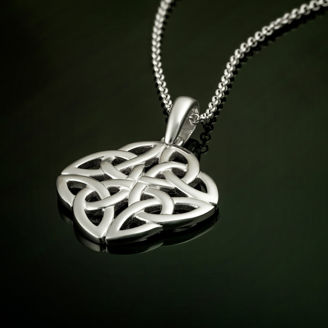 styled image of sterling silver four trinity knot pendant s44751 from Solvar