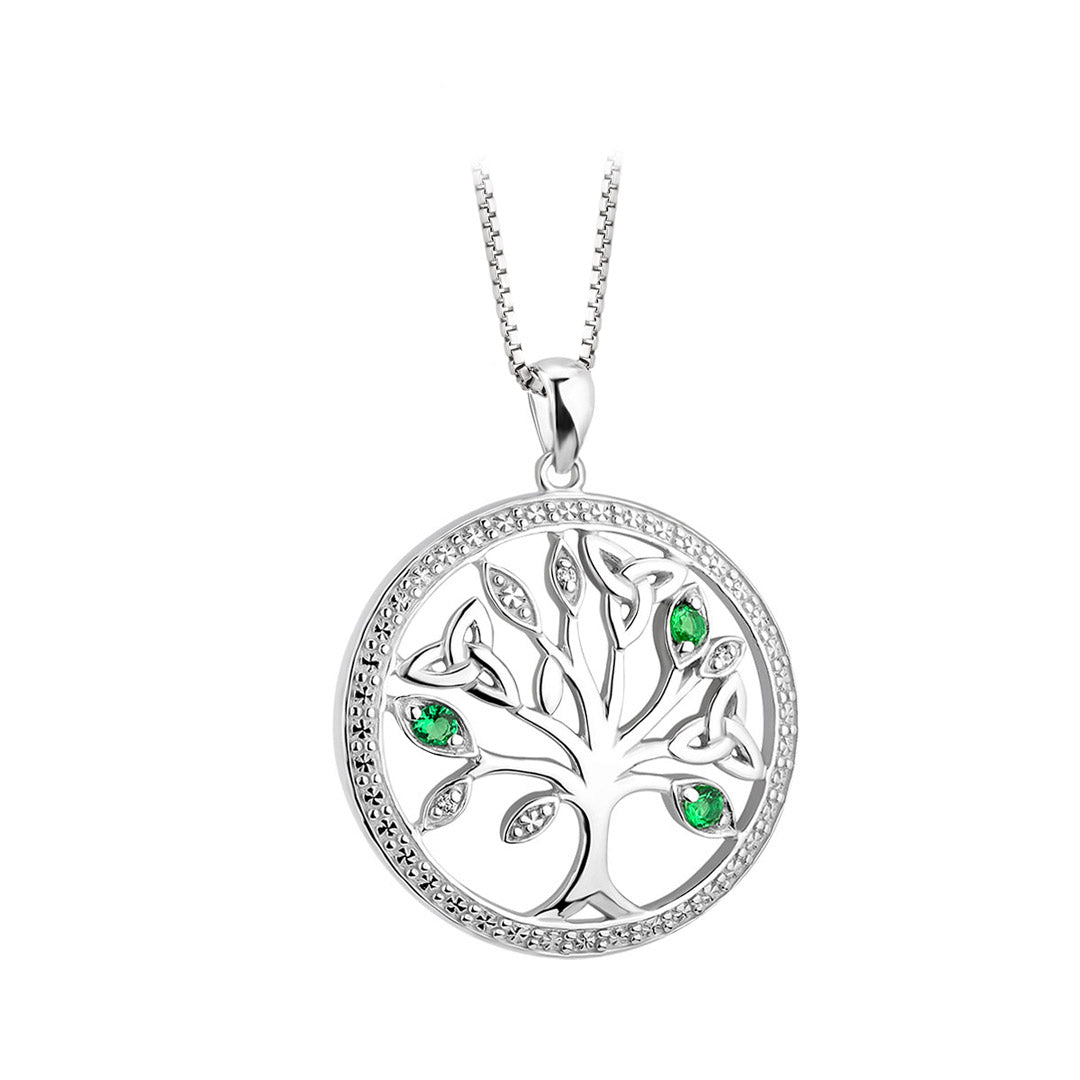 sterling silver crystal illusion tree of life pendant s46622 from Solvar