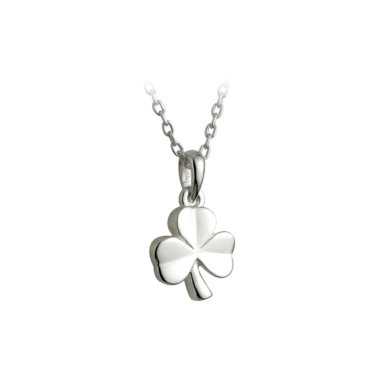 sterling silver kids shamrock pendant s44719 from Solvar