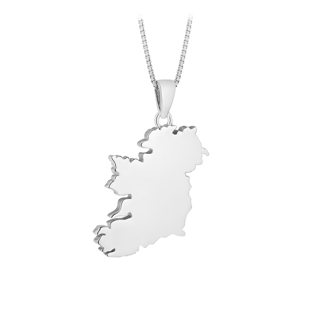 Product image of Sterling Silver Small Map Of Ireland Necklace from Solvar jewellery