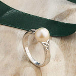 lifestyle image of Freshwater Pearl Trinity Knot Ring S2836 