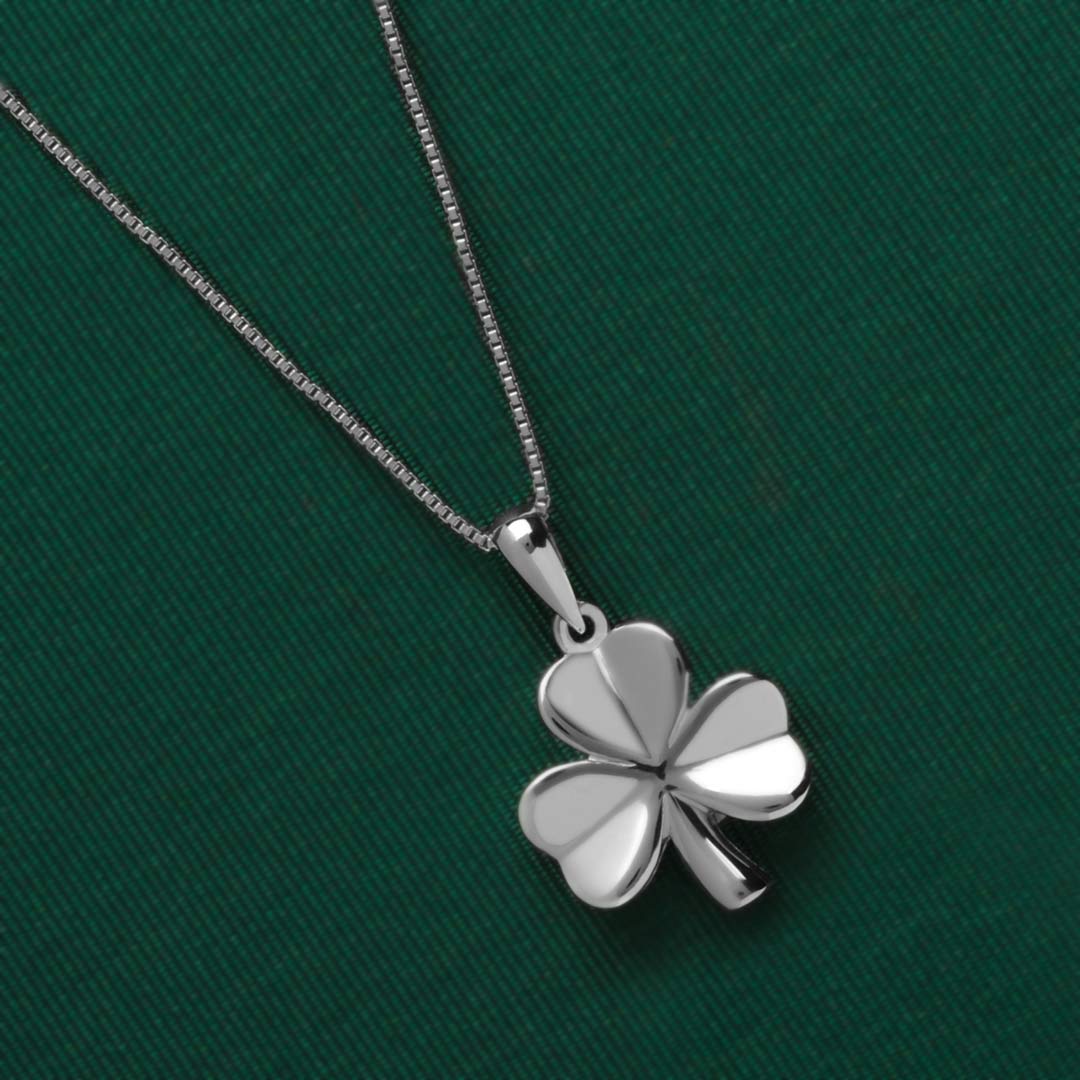 styled image of sterling silver shamrock pendant s44015 from Solvar