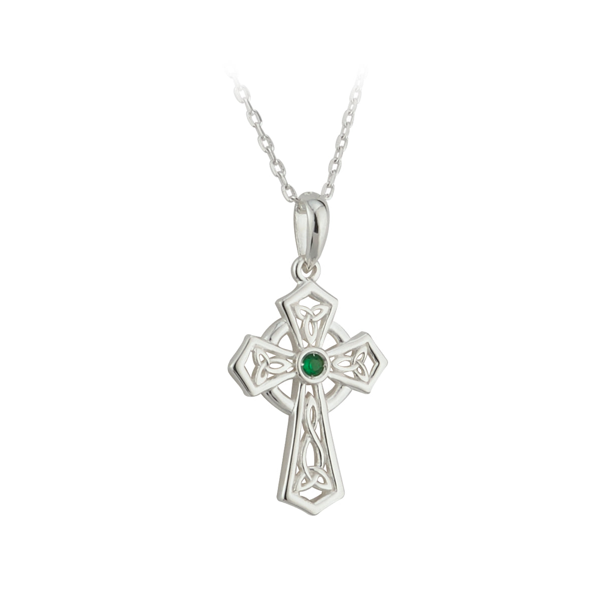 sterling silver trinity knot cross pendant s44874 from Solvar