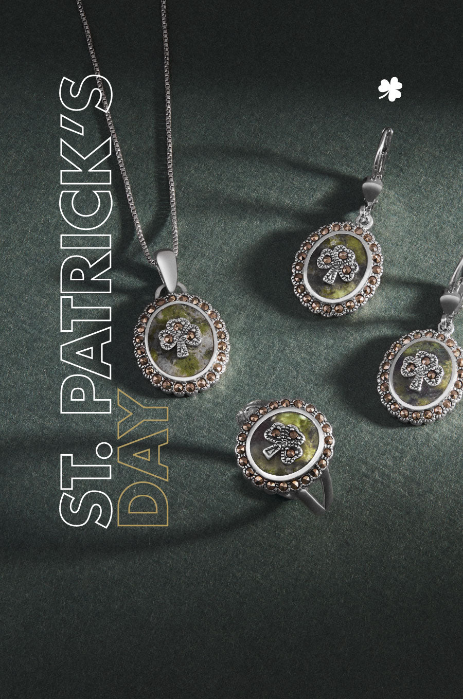 Celebrating saint Patrick's day with Shamrock jewellery from Solvar
