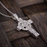 styled image of sterling silver heavy celtic cross pendant medium s4795 from Solvar