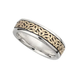 sterling silver and gold trinity knot band ring for her s21009 from Solvar