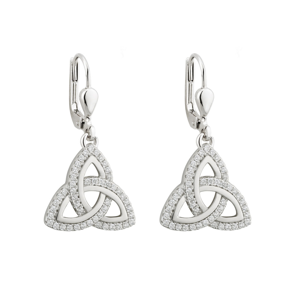 sterling silver trinity knot drop earrings s33699 from Solvar