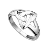 sterling silver plain trinity knot ring s2679 from Solvar