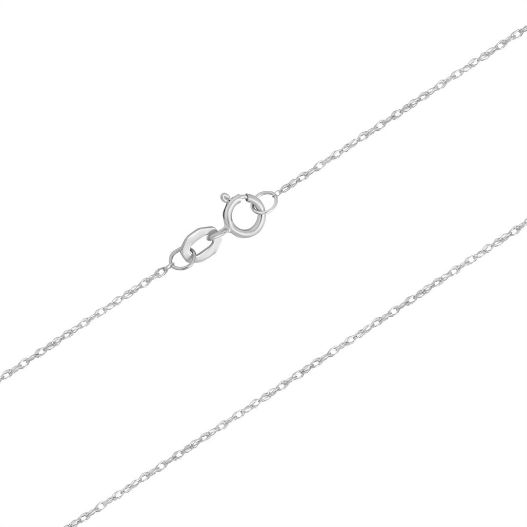 Stock image of 14k white gold 18-inch sing chain 2