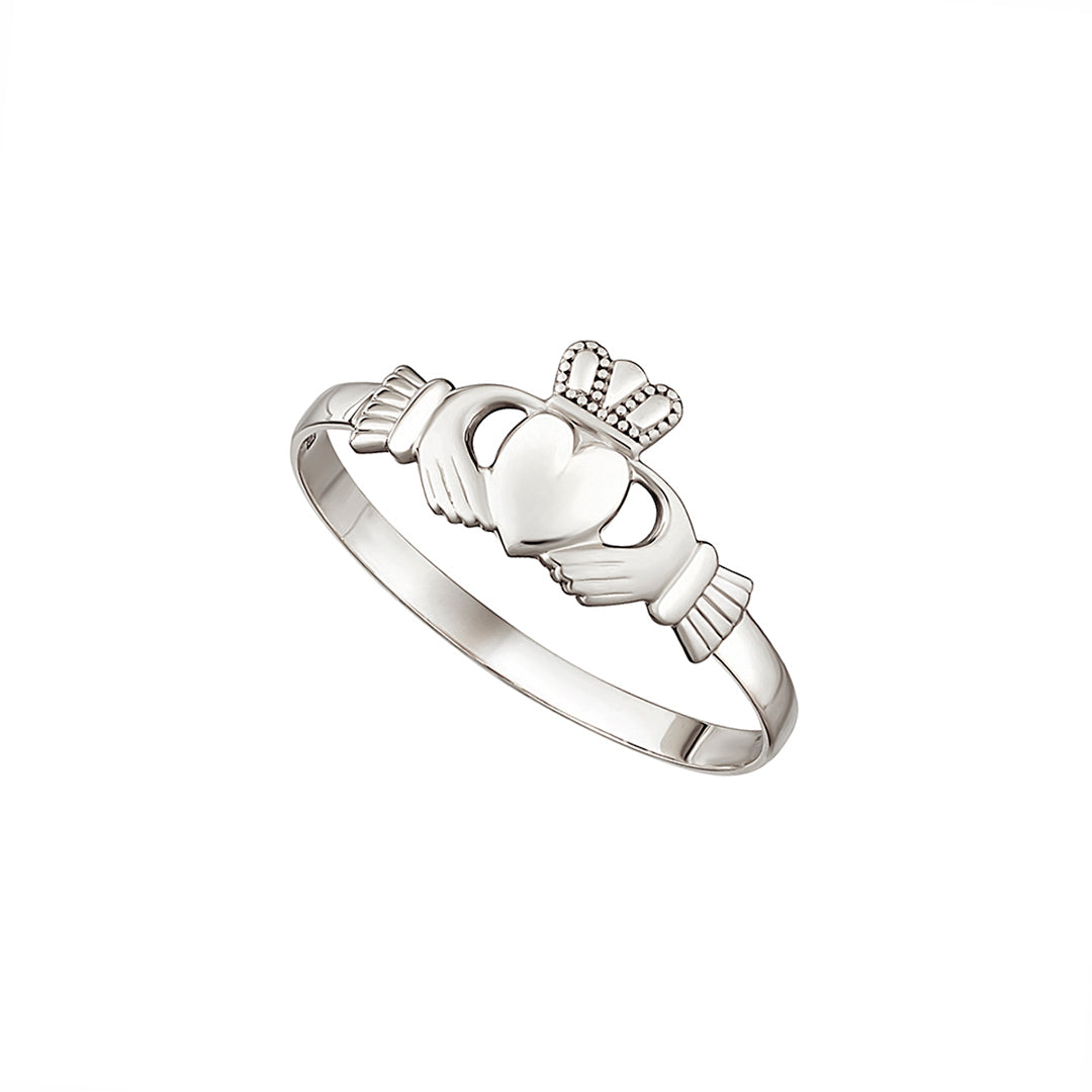 14K white gold mini claddagh ring s2721 from Solvar