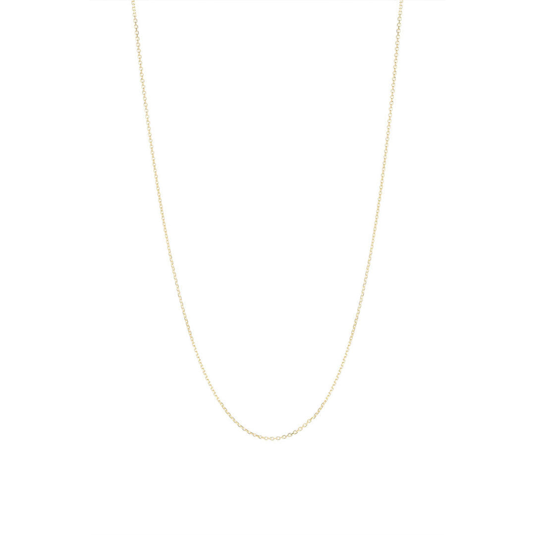 Stock image of 14k gold 18-inch rolo chain 1